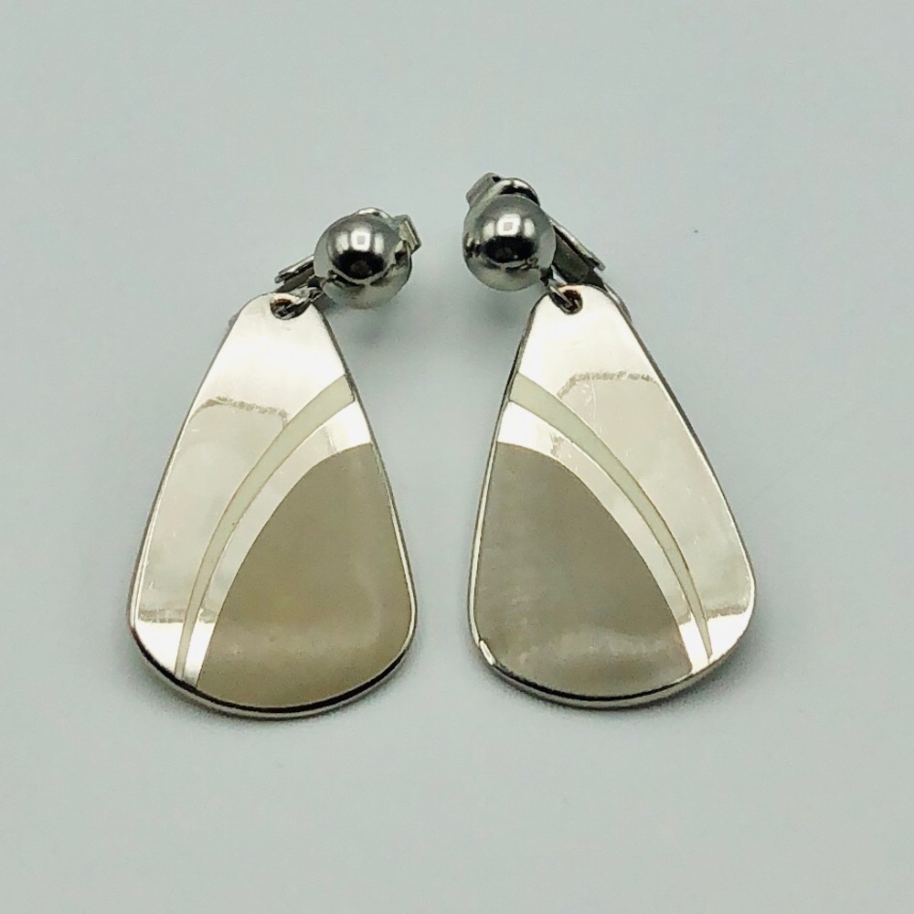 Laurel Burch Vintage Silver Dangle Clip-on Earrings